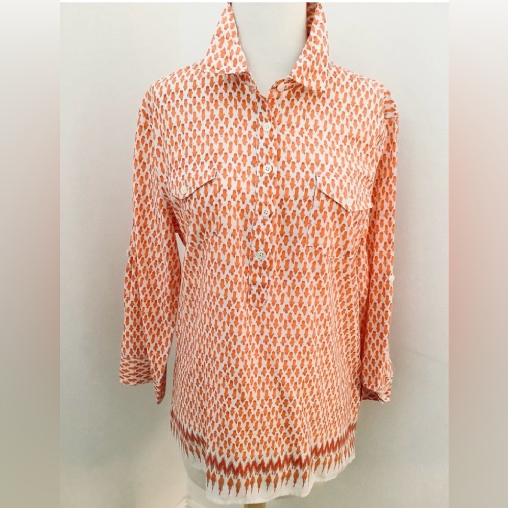 SPECTACULAR C. WONDER SILK/COTTON BLEND TUNIC